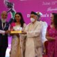 Rekha Chaudhari, Smita Thackeray honor wellness industry and Vidyut Jammwal, Farouk Kabir, Sonnalli Seygall, Darshan Kumar, Akanksha Singh with Global Wellness Award in presence of Hon Governor Bhagat Singh Koshyari